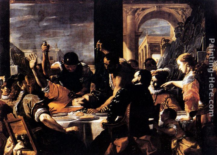 The Banquet Of Baldassare painting - Mattia Preti The Banquet Of Baldassare art painting